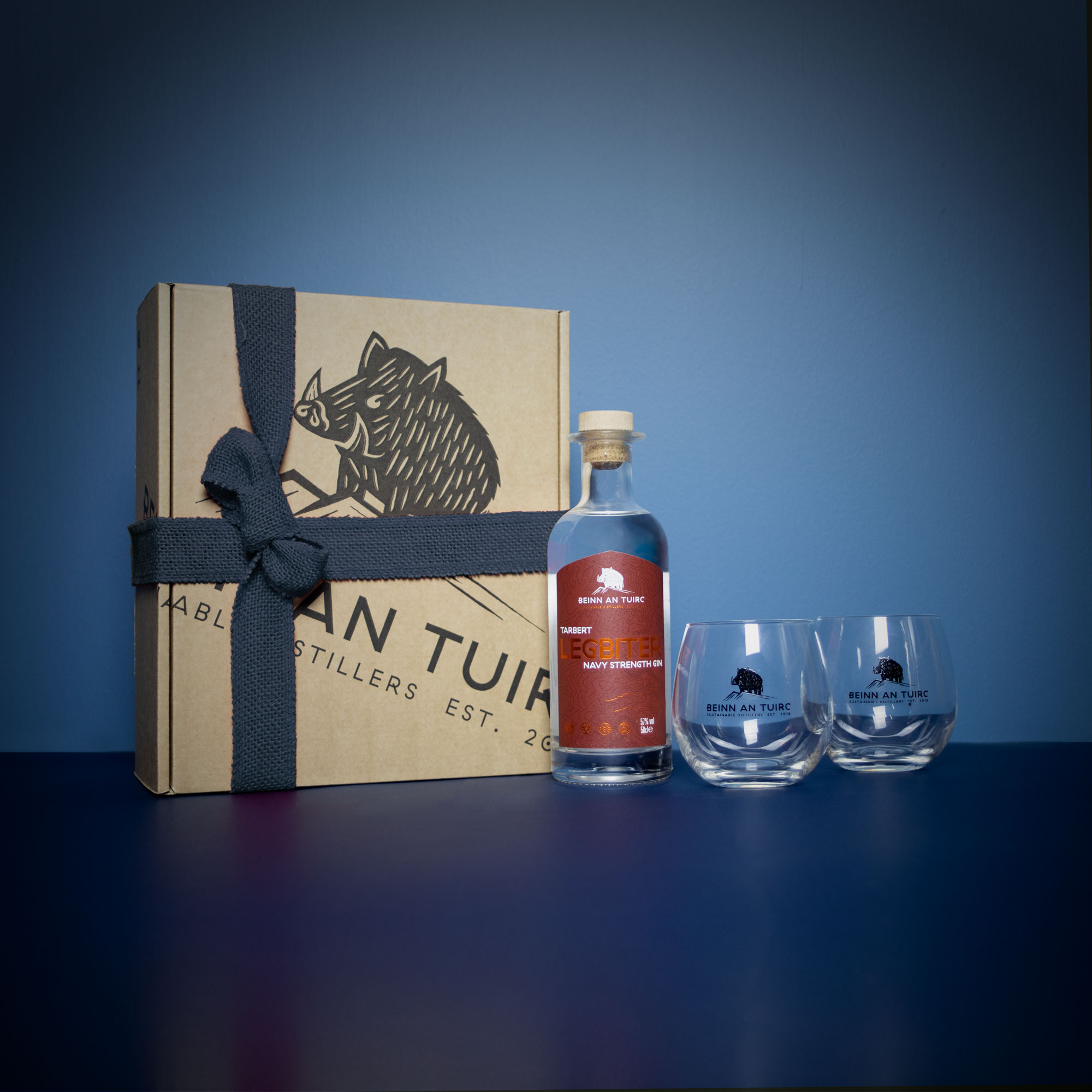 Tarbert Legbiter Navy Strength Gin T Set · Beinn An Tuirc Distillers